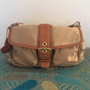 Coach khaki crossbody messenger bag